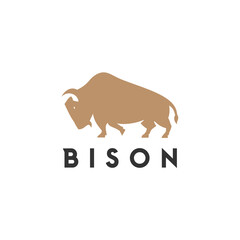 Bison logo icon vector design © massingso