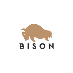 Bison logo icon vector design