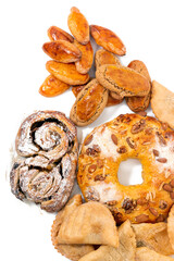 mix of christmas pastries and cakes