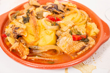 blackmouth catshark meal with potatos.