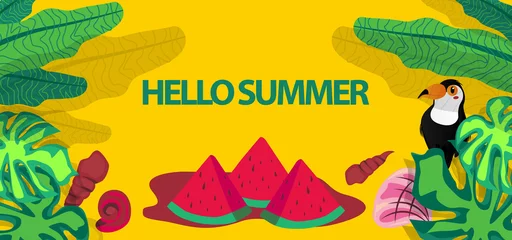 Fotobehang Colorful summer banner design background © Rizky