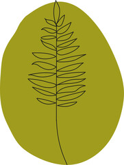 green leaf vector  minimalism branch