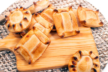 Savory pastries of meat