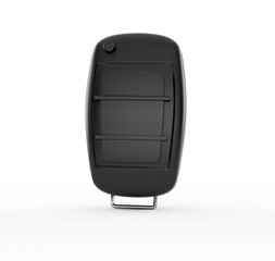 3d render of car key on white