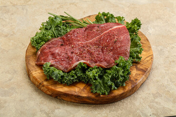 Raw beef steak for grill