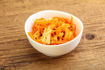 Korean soy asparagus with carrot