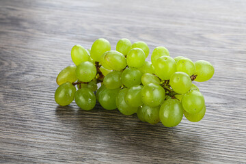 Ripe sweet green grape branch