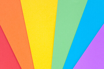 Obraz premium Paper with lgbt colors for background. Pride community. Rainbow colors.