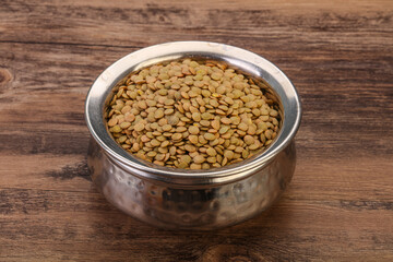 Vegan cuisine - Dry lentil heap