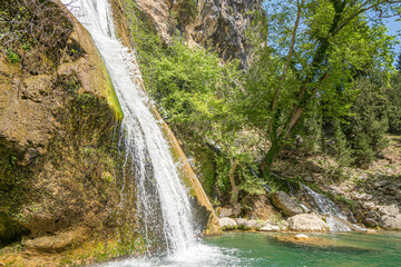 Fototapeta na wymiar the Etler waterfall and pools, hidden beauties and unexplored paradise of Antalya, Turkey