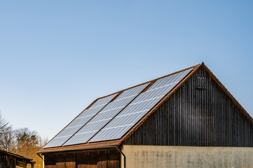 Solardach auf dem Bauernhof