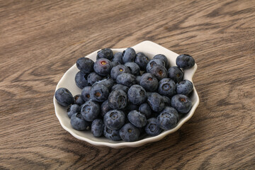 Ripe sweet tasty blueberries heap