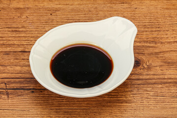 Asian soya sauce in the bowl