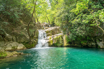 the Etler waterfall and pools, hidden beauties and unexplored paradise of Antalya, Turkey