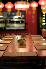 table in cafe