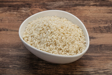 Raw arborio rice for Risotto