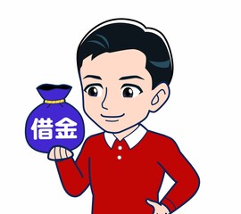 赤い服を着た若い男性