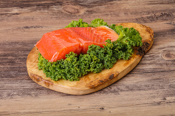 Salmon fillet slice for cooking