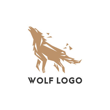 wolf logo icon vector design