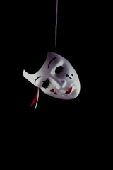 scary mask isolated on a black background