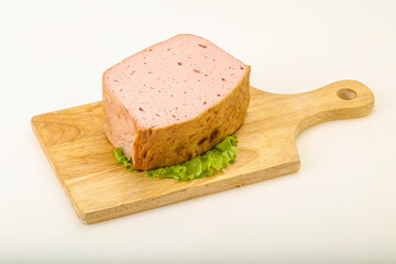 Homemade baked traditional meat loaf