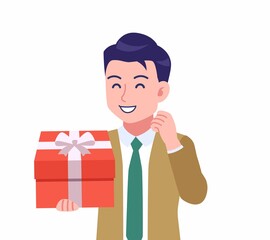 ネクタイをした若い男性