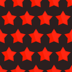 Red stars pattern. Vector same pattern with stars.