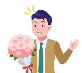 ネクタイをした若い男性