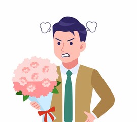 ネクタイをした若い男性