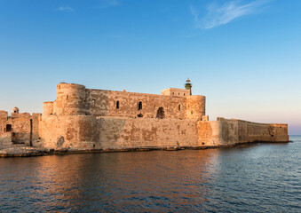 Fototapeta na wymiar Fortress Maniace in Syracuse Sicily