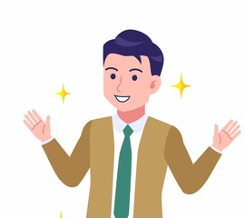 ネクタイをした若い男性