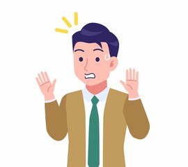 ネクタイをした若い男性