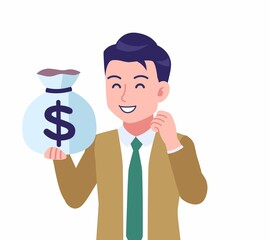 ネクタイをした若い男性