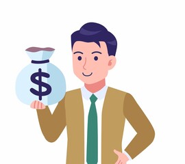 ネクタイをした若い男性