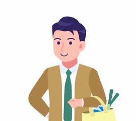 ネクタイをした若い男性