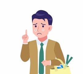 ネクタイをした若い男性