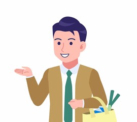 ネクタイをした若い男性