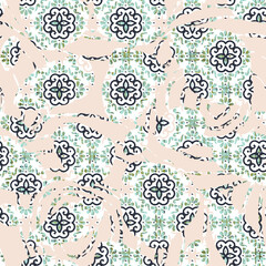 abstract geometric stripe border patchwork seamless watercolor textured pattern design 