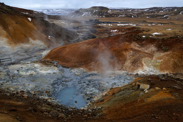 Geothermales Feld Krýsuvík in Island