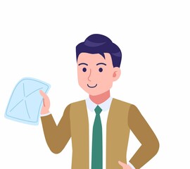 ネクタイをした若い男性