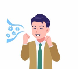 ネクタイをした若い男性