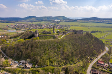 Obraz premium Hungary - Nograd castle from drone view