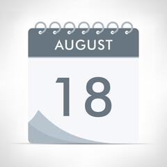 August 18 - Calendar Icon