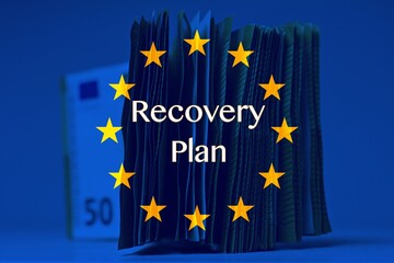 Pile of fifty euros on the table , concept of corruption and cash