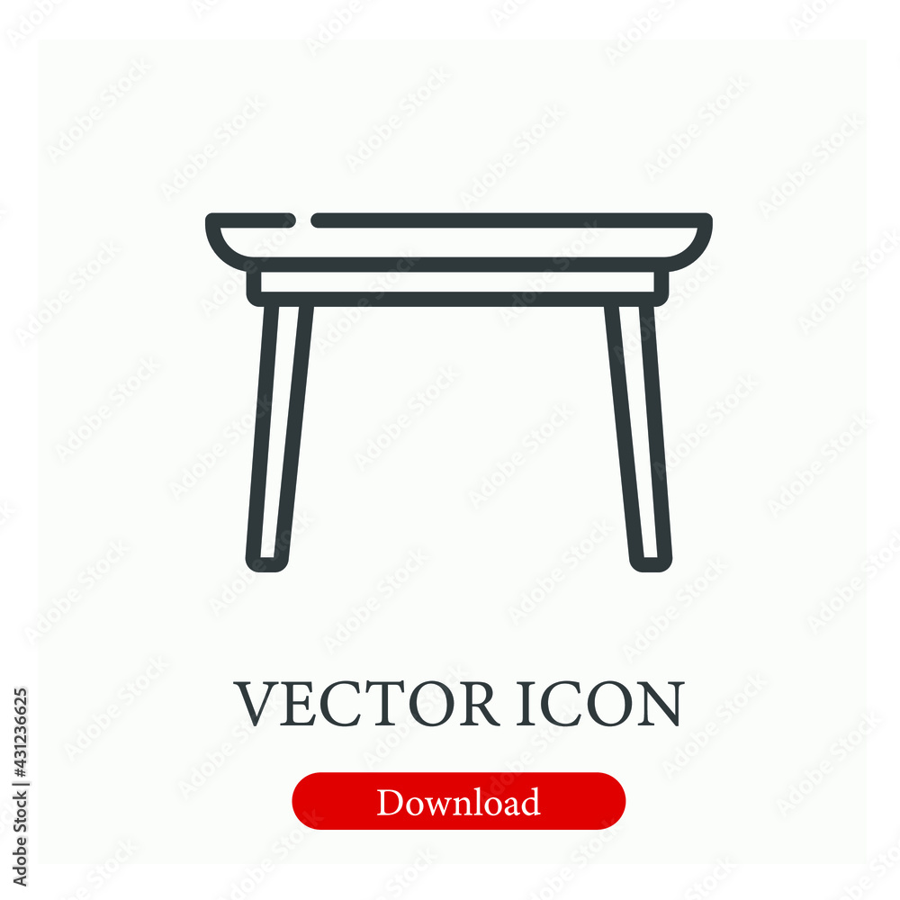 Poster table vector icon. editable stroke. linear style sign for use on web design and mobile apps, logo. s