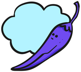 Chili characters drawing color vector illustration