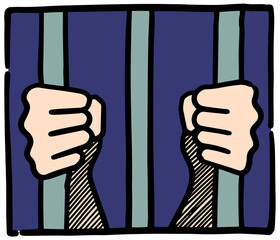 Jail icon  style color vector illustration