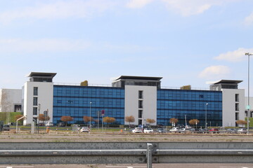 Fototapeta na wymiar Blick auf den Flughafen Hahn.