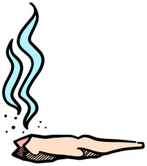 Ganja smoke icon  style color vector illustration