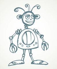 Robot. Vector drawing icon sign